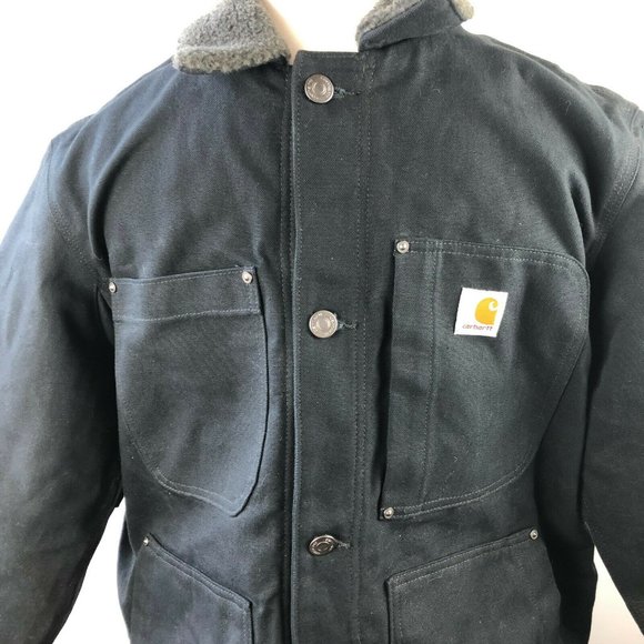 NWT Carhartt Men's Regular Medium Black Cotton Full Swing Chore Coat 102707-001 - Picture 8 of 11